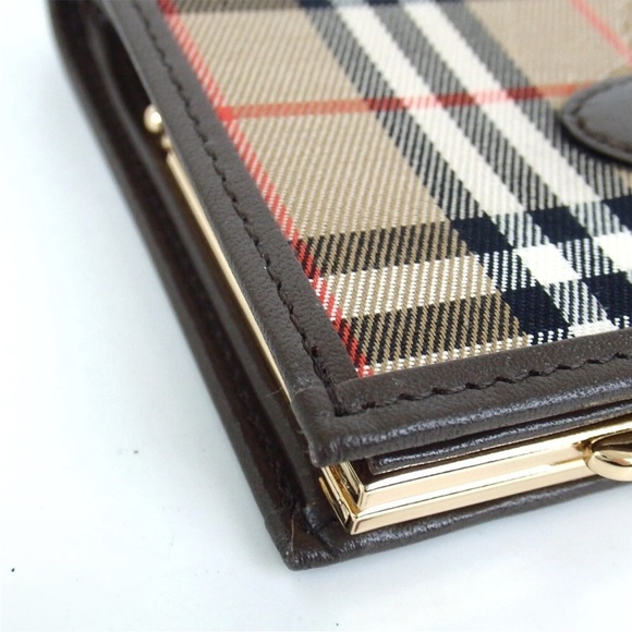 Authentic BURBERRYS Nova Check wallet Jacquard canvas/leather - Picture 7 of 12